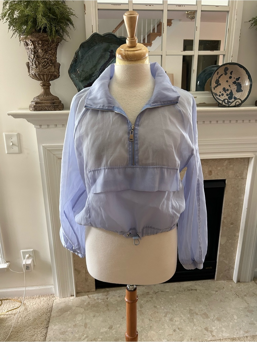 Love J Sheer Light Lavender Bomber/Windbreaker Pullover